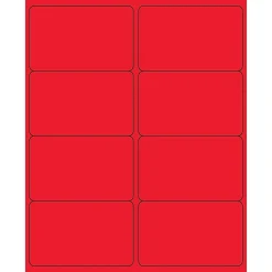 Tape Logic ® Rectangle Laser Labels, 4" x 2 1/2", Fluorescent Red, 800/Case (LL179RD)* Address Labels