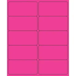Tape Logic ® Rectangle Laser Labels, 4" x 2", Fluorescent Pink, 1000/Case (LL178PK)* Address Labels