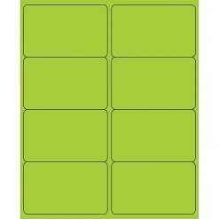 Tape Logic ® Rectangle Laser Labels, 4" x 2 1/2", Fluorescent Green, 800/Case (LL179GN)* Address Labels