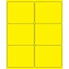 Tape Logic ® Rectangle Laser Labels, 4" x 3 1/3", Fluorescent Yellow, 600/Case (LL180YE)* Address Labels