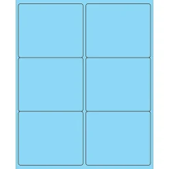 Tape Logic ® Rectangle Laser Labels, 4" x 3 1/3", Pastel Blue, 600/Case (LL180BE)* Address Labels