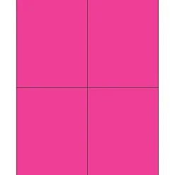Tape Logic ® Rectangle Laser Labels, 4 1/4" x 5 1/2", Fluorescent Pink, 400/Case (LL183PK)* Address Labels