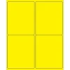 Tape Logic ® Rectangle Laser Labels, 4" x 5", Fluorescent Yellow, 400/Case (LL181YE)* Address Labels