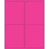 Tape Logic ® Rectangle Laser Labels, 4" x 5", Fluorescent Pink, 400/Case (LL181PK)* Address Labels