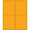 Tape Logic ® Rectangle Laser Labels, 4" x 5", Fluorescent Orange, 400/Case (LL181OR)* Address Labels