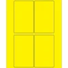 Tape Logic ® Rectangle Laser Labels, 3" x 5", Fluorescent Yellow, 400/Case (LL175YE)* Address Labels