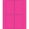Tape Logic ® Rectangle Laser Labels, 3" x 5", Fluorescent Pink, 400/Case (LL175PK)* Address Labels