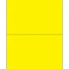 Tape Logic ® Rectangle Laser Labels, 8 1/2" x 5 1/2", Fluorescent Yellow, 200/Case (LL184YE)* Address Labels