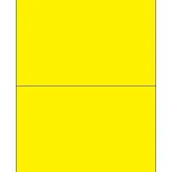 Tape Logic ® Rectangle Laser Labels, 8 1/2" x 5 1/2", Fluorescent Yellow, 200/Case (LL184YE)* Address Labels
