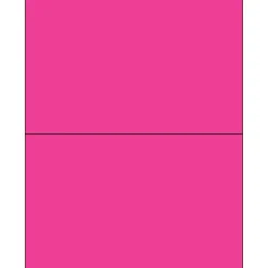 Tape Logic ® Rectangle Laser Labels, 8 1/2" x 5 1/2", Fluorescent Pink, 200/Case (LL184PK)* Address Labels