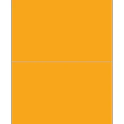 Tape Logic ® Rectangle Laser Labels, 8 1/2" x 5 1/2", Fluorescent Orange, 200/Case (LL184OR)* Address Labels