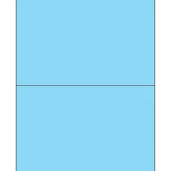 Tape Logic ® Rectangle Laser Labels, 8 1/2" x 5 1/2", Pastel Blue, 200/Case (LL184BE)* Address Labels