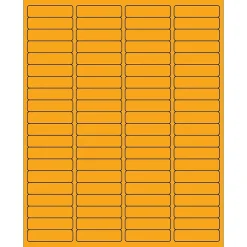 Tape Logic ® Rectangle Laser Labels, 1 15/16" x 1/2", Fluorescent Orange, 8000/Case (LL171OR) Discount
