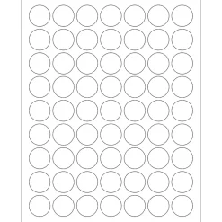 Tape Logic ® Removable Circle Laser Labels, 1", White, 6300/Case (LL295)* Address Labels