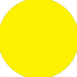 Tape Logic Removable Labels, 2" Circle, Fluorescent Yellow, 500 /Roll (DL1390FY)