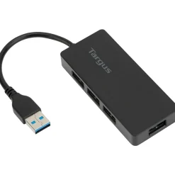 Usb Hubs<Targus 4-Port USB 3.0 Hub, Black (ACH124US)