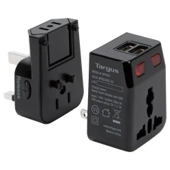 Targus World Travel Plastic Travel Power Adapter, Black (APK032US)