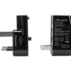 Targus World Travel Plastic Travel Power Adapter, Black (APK032US)