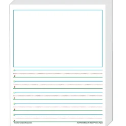 Sale K, 1 5/8" Space Writing Paper, Printed, Letter 8.50" x 11", White Paper, 360Sheet Classroom Paper