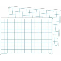 Math Grid Dry-Erase WhiteBoards, 10/Pack (TCR77253b Dry Erase