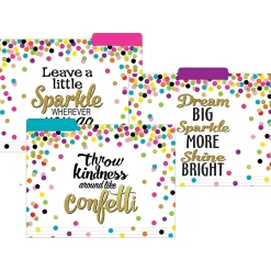 Teacher Created Resources Confetti File Folder, 1/3-Cut Tab, Letter Size, Assorted, 24/Pack (TCR8536-2) Sale