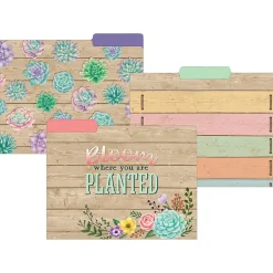 Teacher Created Resources Rustic Bloom File Folder, 1/3-Cut Tab, Letter Size, Assorted, 24/Pack (TCR8539-2) Hot