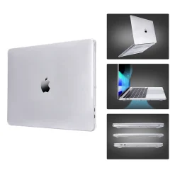 TechProtectus Hard-Shell Laptop Case with Keyboard Cover and Screen Protector, Clear, Plastic (TP-CYCL-MA13ST)