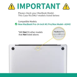 TechProtectus Hard-Shell Laptop Case, Clear, Plastic (TP-RCL-MP14M1)