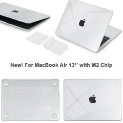 TechProtectus Hard-Shell Laptop Sleeve with Keyboard Cover, Crystal Clear, (TP-CYC-K-MA13M2)