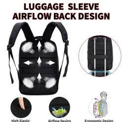 TechProtectus Laptop Backpack, Black, Nylon (TP-BK-BP15)