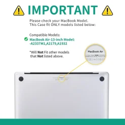 TechProtectus Laptop Case with Keyboard Cover and Screen Protector, Light Purple, Plastic (TP-LP-K-MA13M1)