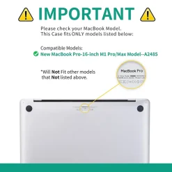 TechProtectus Laptop Case with Keyboard Cover and Screen Protector, Serenity Blue (TP-SB-K-MP16M1X)