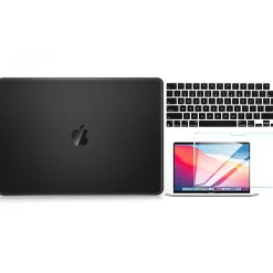 TechProtectus Laptop Case with Keyboard Cover and Screen Protector, Black, Plastic (TP-BK-K-MP14M1)