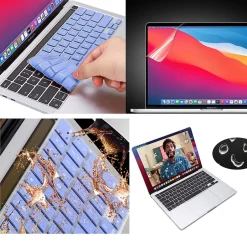 TechProtectus Laptop Case with Keyboard Cover and Screen Protector, Light Blue, Plastic (TP-SB-K-MP13M1)