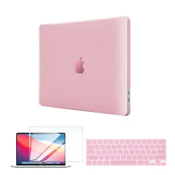 TechProtectus Laptop Case with Keyboard Cover and Screen Protector, Rose Quartz, Plastic (TP-RQ-K-MP13M1)