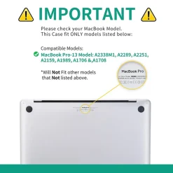 TechProtectus Laptop Case with Keyboard Cover and Screen Protector, Rose Quartz, Plastic (TP-RQ-K-MP13M1)