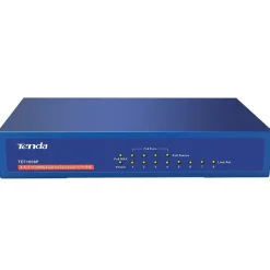 Tenda TEF1008P 8-Port Gigabit Ethernet Unmanaged Switch, 10/100 Mbps, Blue (TEF1008P)* Ethernet Switches & Splitters