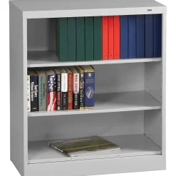 Best 18" Welded Bookcase, Light Grey, 3-Shelf, 42"H Bookcases