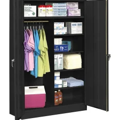 Sale Jumbo 78" Steel Combination Cabinet with Five Shelves, (J2478SUC-BK) Storage Cabinets
