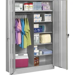 Hot ® Jumbo Combination Steel Storage Cabinet, Light Gray, 78H x 48W x 24"D Storage Cabinets