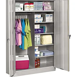 Hot ® Jumbo Combination Steel Storage Cabinet, Light Gray, 78H x 48W x 24"D Storage Cabinets