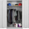 Hot Standard Wardrobe Cabinet, 1-Shelf and Coat Rod, Light Gray, 72"H x 36"W x 24"D Storage Cabinets