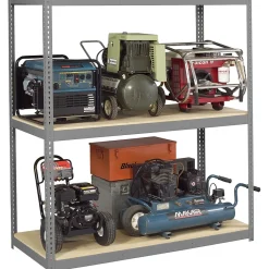 Outlet Z-Line Long Span Shelving Unit, Supports 5,250 lb., Medium Grey, 84"H x 72"W x 24"D Shelving