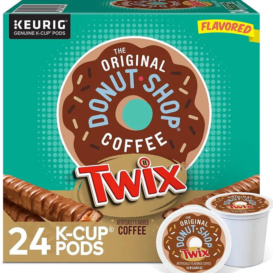 Keurig K-Cups<The Original Donut Shop Twix Coffee Keurig® K-Cup® Pods, Medium Roast, 24/Box (5000368824)