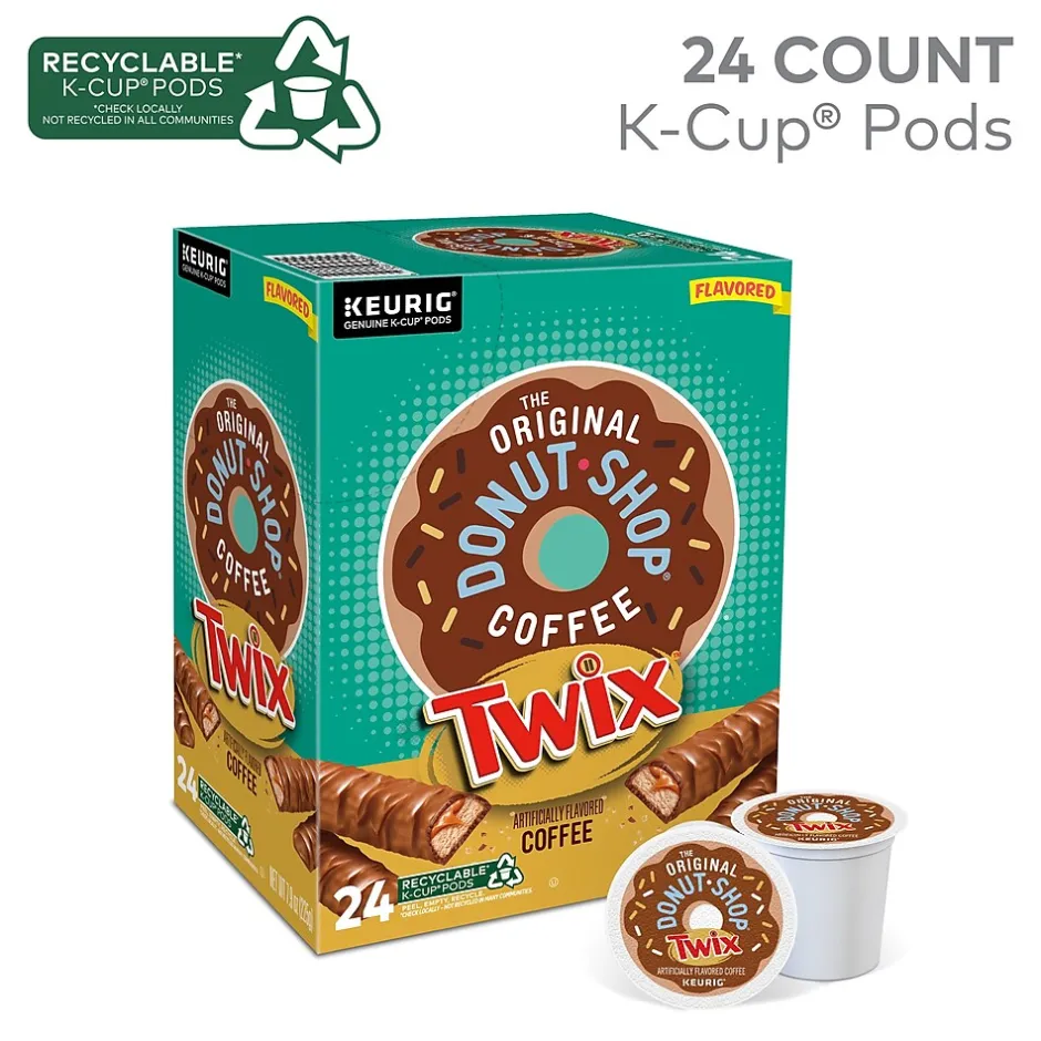 Keurig K-Cups<The Original Donut Shop Twix Coffee Keurig® K-Cup® Pods, Medium Roast, 24/Box (5000368824)