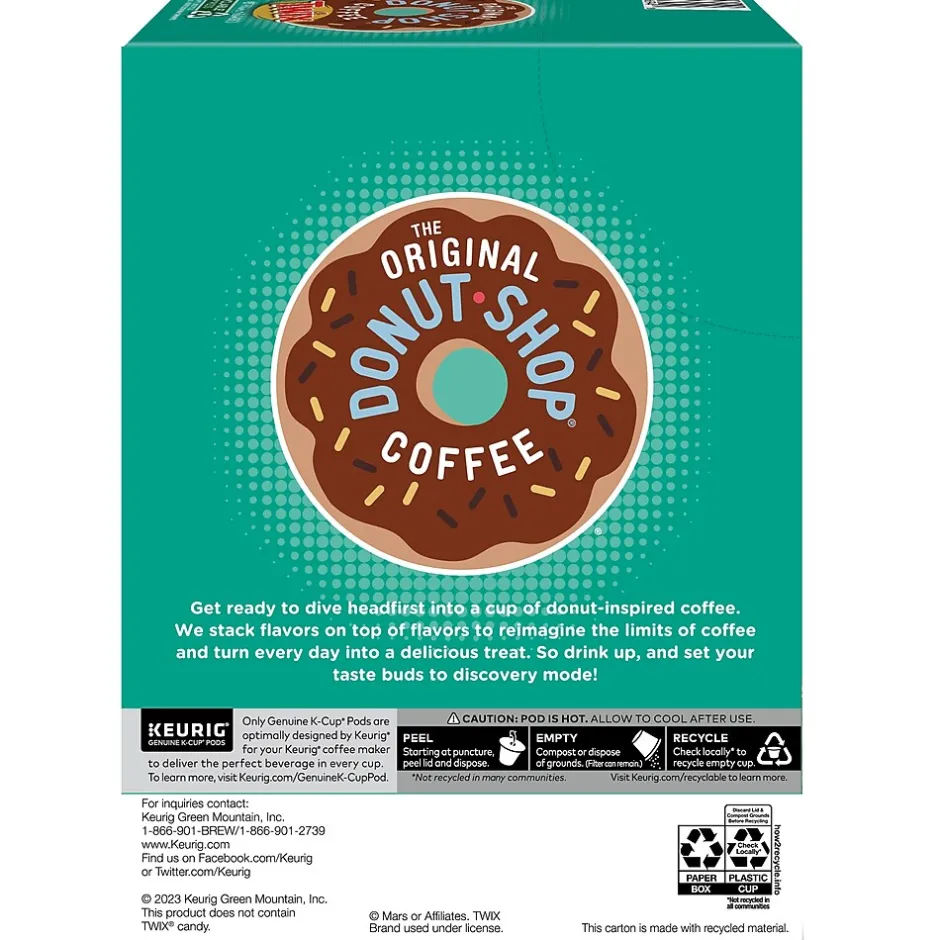 Keurig K-Cups<The Original Donut Shop Twix Coffee Keurig® K-Cup® Pods, Medium Roast, 24/Box (5000368824)