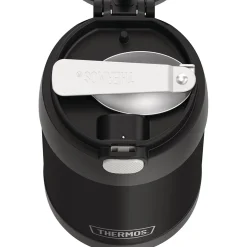 Thermos FUNtainer Stainless Steel Vacuum-Insulated Food Jar with Folding Spoon, 16-Oz., Black Matte (F31101BK6) Discount