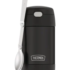 Thermos FUNtainer Stainless Steel Vacuum-Insulated Food Jar with Folding Spoon, 16-Oz., Black Matte (F31101BK6) Discount