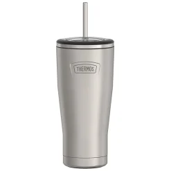 Thermos Icon Stainless Steel Vacuum Insulated Cold Tumbler with Straw, 24 oz., Matte (IS1112MS4)