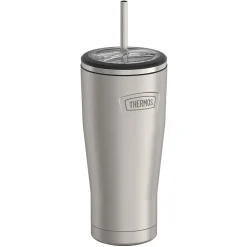 Thermos Icon Stainless Steel Vacuum Insulated Cold Tumbler with Straw, 24 oz., Matte (IS1112MS4)